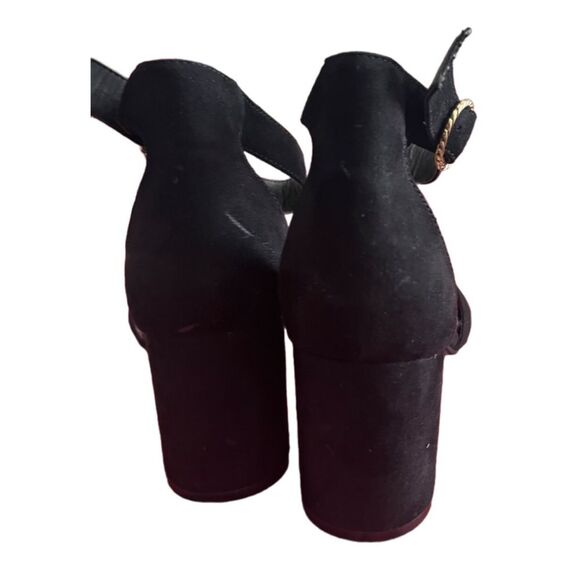 Velvet retro style pumps BLACK SIZE 11 - Picture 6 of 8